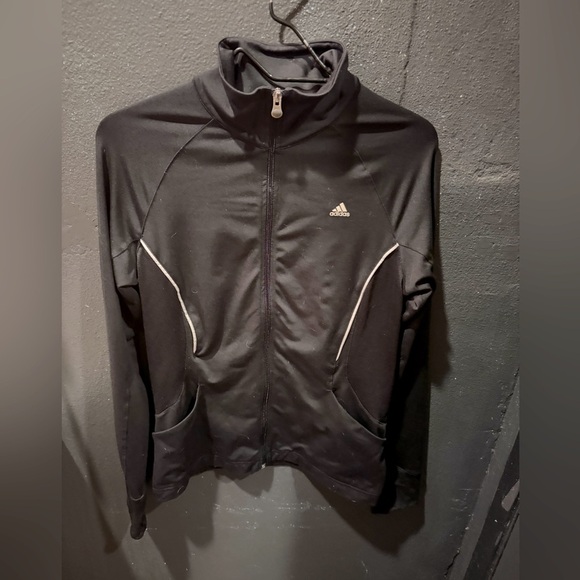 Women’s Adidas Climalite Black Form Fitting Jacket Size Medium - Picture 1 of 5